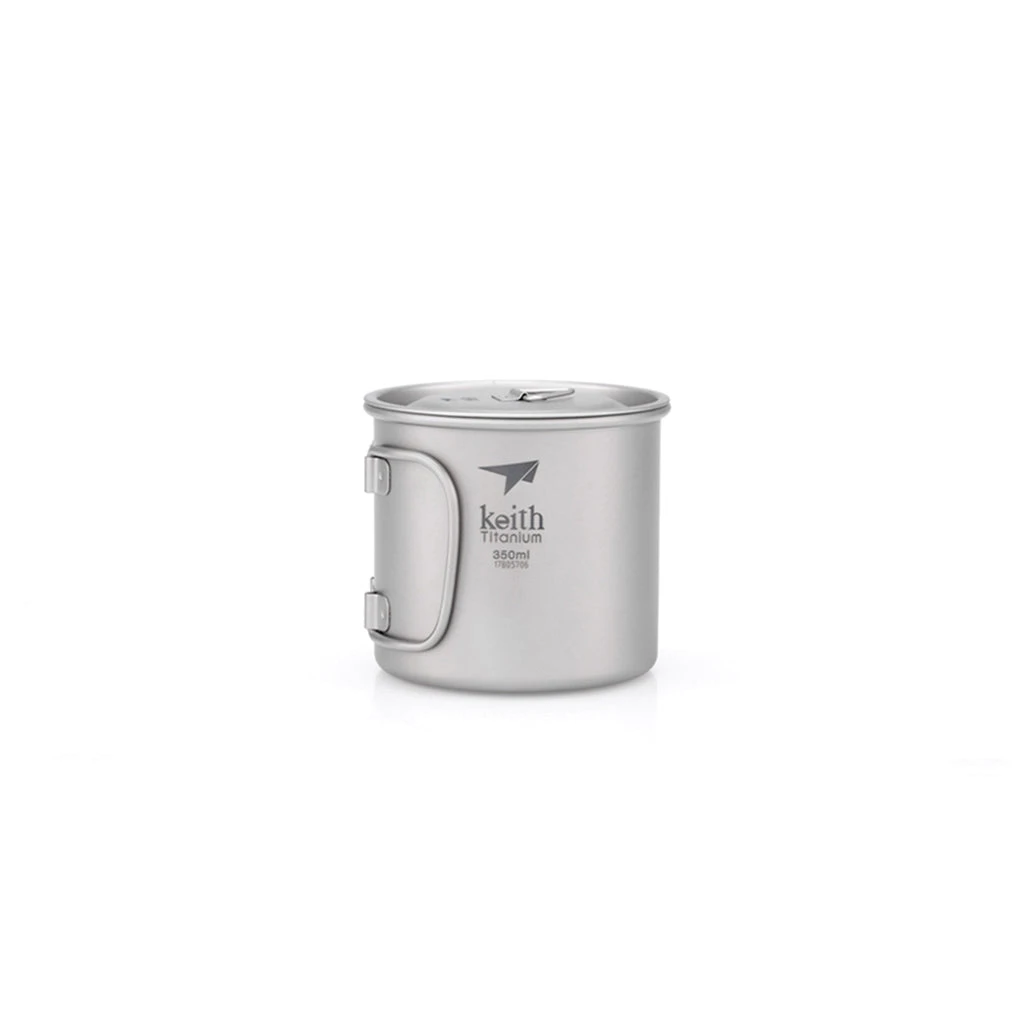 Single-Wall Titanium Mug With Lid - 3204 4 Single-Wall Titanium Mug With Lid - 3204 - Image 4