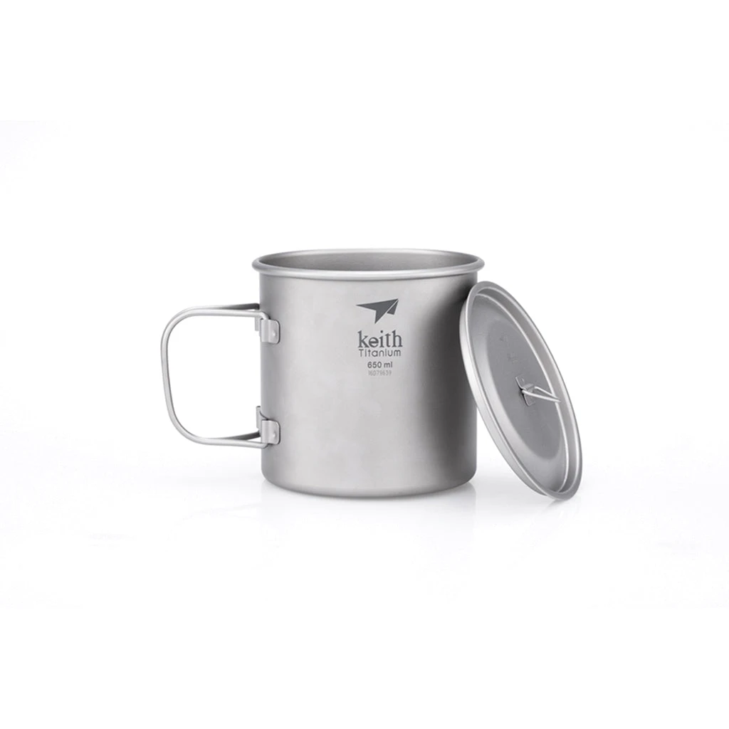 Single-Wall Titanium Mug With Lid - 3204 1 Single-Wall Titanium Mug With Lid - 3204