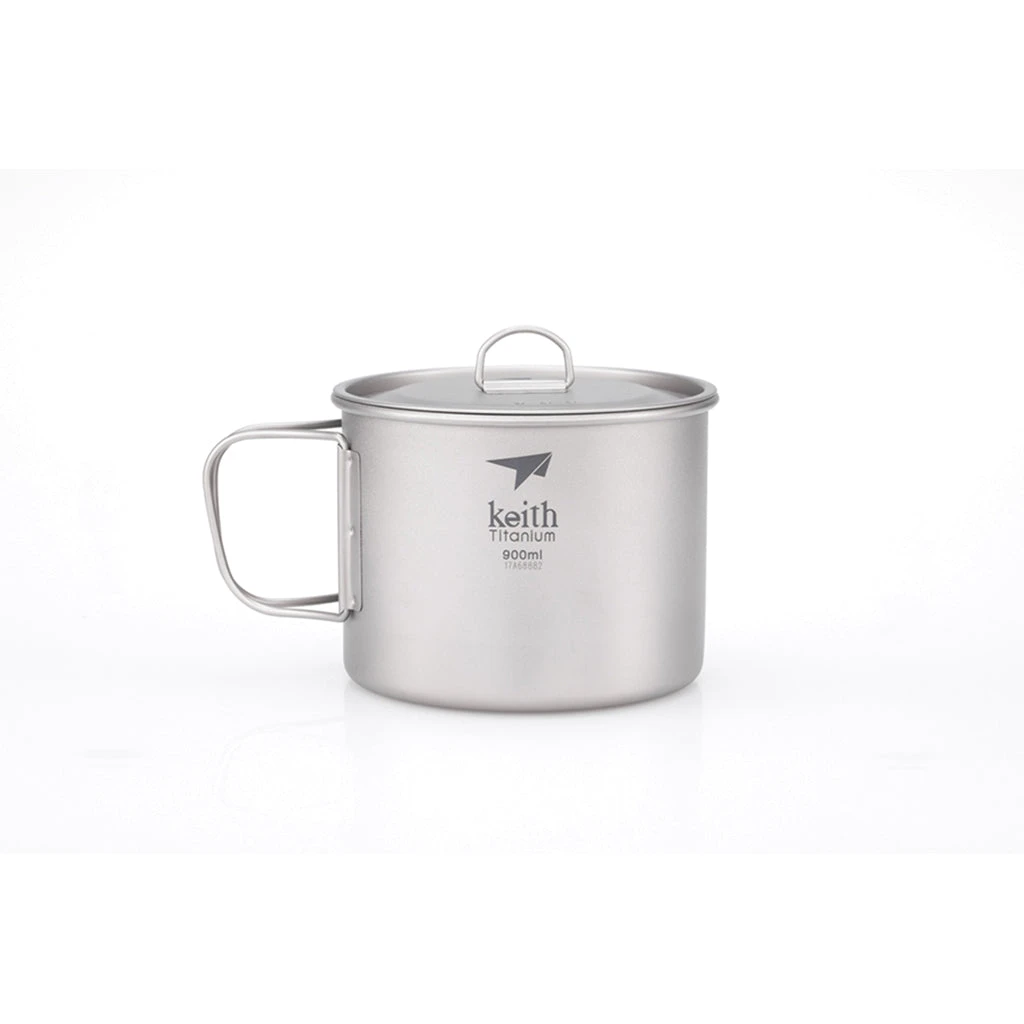 Single-Wall Titanium Mug With Lid - 3204 2 Single-Wall Titanium Mug With Lid - 3204 - Image 2
