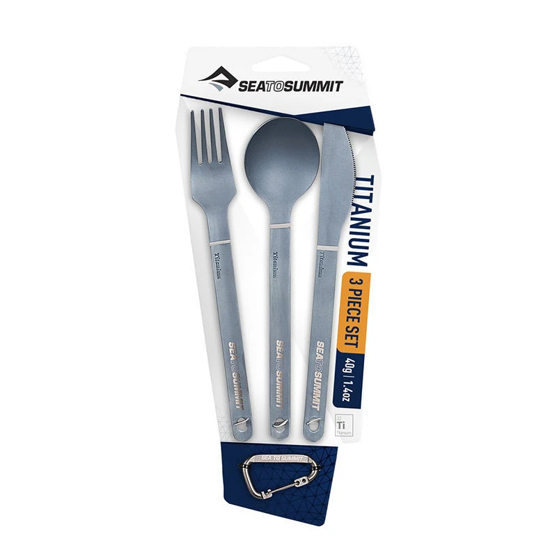Sea To Summit Titanium Cutlery Set 3Pce 1 Sea To Summit Titanium Cutlery Set 3Pce